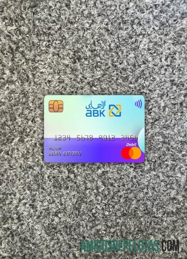 Egito Al Ahli Banco do Kuwait Master Card Photolook Front exemplo